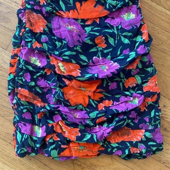 Zara Bloggers Favorite Floral Print Off The Shoulder Puff Sleeve Mini Dress S - Picture 8 of 16